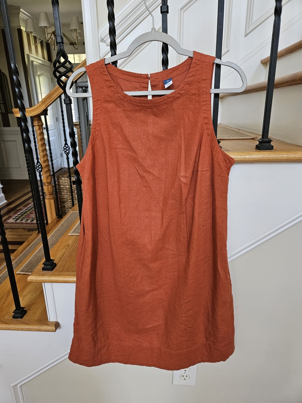 Old Navy Rust Orange Sleeveless Shift Dress
